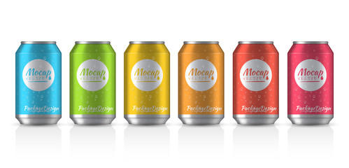 Aluminium bank. Mock up vector illustration.