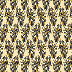 pattern tree-leaf-feather-mosaic