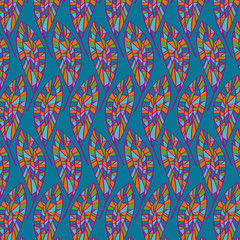 pattern tree-leaf-feather-mosaic