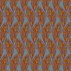 pattern tree-leaf-feather-mosaic