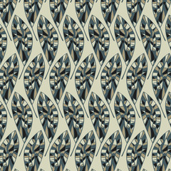  pattern tree-leaf-feather-mosaic