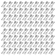Fototapeta premium spoon fork restaurant design seamless pattern vector illustration eps 10