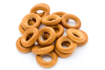 Bagels isolated on a white background.