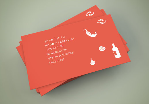 Food Industry Business Card Layout