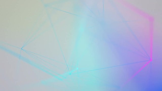 Network Connection Cloud Loop 1B: light background with slowly rotating blue ping magenta light mesh cloud of network connections with depth-of field effect, FullHD and seamlessly loop-able