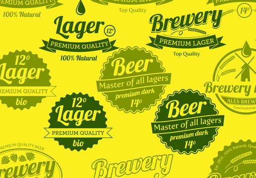 Beer Bottle Labels Layout