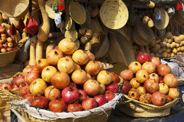 Pomegranate in a moroccan market