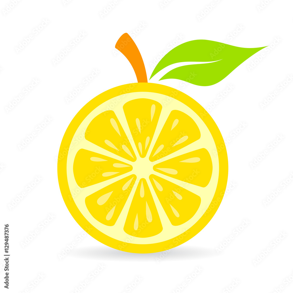 Sticker fresh lemon vector icon - Stickers