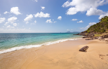 Exotic Beach in the Pointe Borgnese Natural Site, near Marin, Martinique, Caribbean