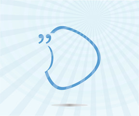 Quotation mark speech bubble and chat symbol