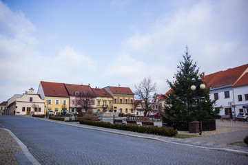 Fototapeta na wymiar Center of Bechyne city. Czech republic.
