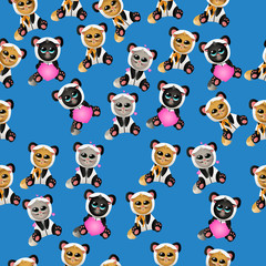 Obraz premium cat in panda costume