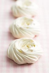Obraz na płótnie Canvas Sweet white meringue.