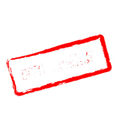 Consequence red rubber stamp isolated on white background. Grunge rectangular seal with text, ink texture and splatter and blots, vector illustration.