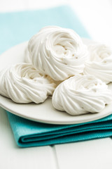 Sweet white meringue.