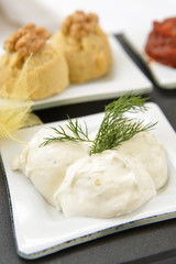 Haydari (Tzatziki) - Salted strained yogurt mixed with cucumbers, garlic and salt