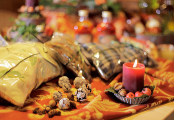 gedeckter Weihnachtstisch