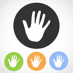 Human hand print icons. Vector illustration.