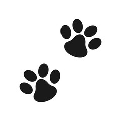 Footprints of animal paw. Web line icon. Abstract vector. For web and mobile applications, illustration design, creative business infographic, brochure, banner, presentation, concept poster, cover.