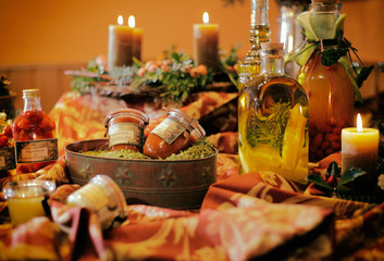 rustikaler Weihnachtstisch