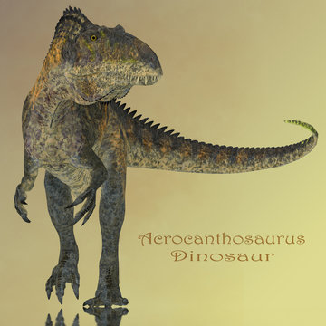 Acrocanthosaurus Dinosaur Mirror - Acrocanthosaurus was a carnivorous theropod dinosaur that lived in North America during the Cretaceous Period.