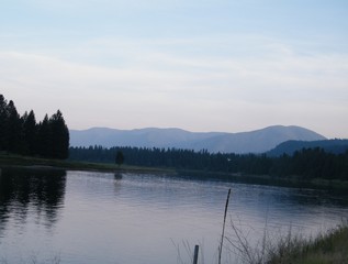 Clark Fork River Looking South Thompson Falls, Montana