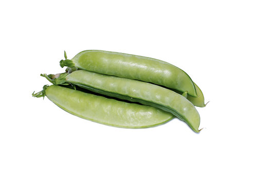 Pods of vegetable green peas
