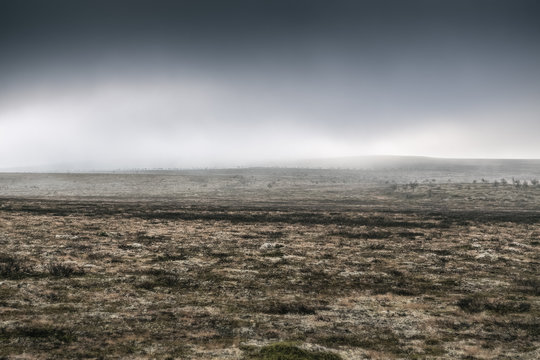 Land and stormy sky, Finland 