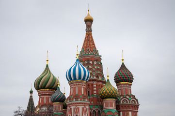 Fototapeta na wymiar Saint Basil's Cathedral, is a church in Moscow, Russia