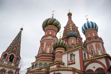 Fototapeta na wymiar Saint Basil's Cathedral, is a church in Moscow, Russia