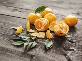 tangerines on the table