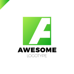 Letter F logo and letter A logo. Alphabet logotype in square vector design.