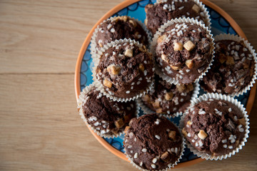 chocolat cake and cupcakes
