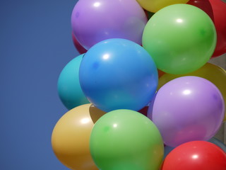 balloons blue sky