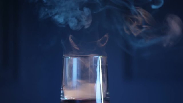 Conceptual picture of a smoke drink glass