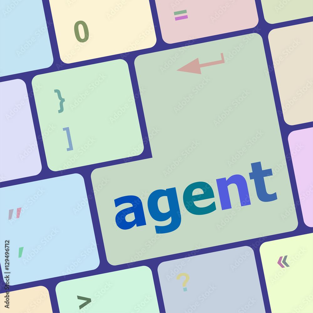 Poster agent button on the computer keyboard
