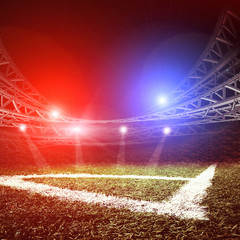 stadium with peole the night before the game