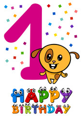 first birthday card design