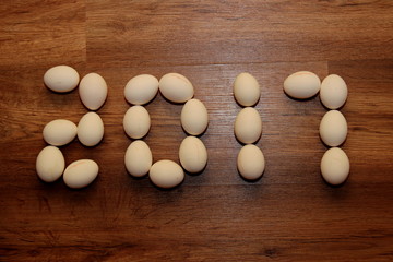 New year , chicken eggs
