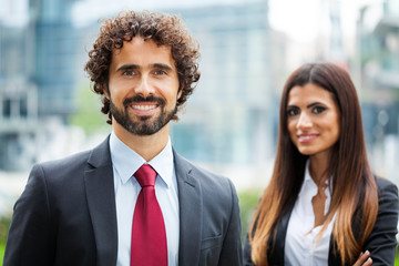 Portrait of smiling business people