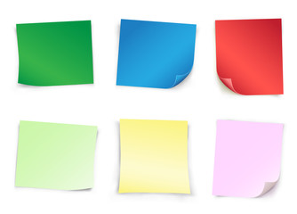 colored empty papers