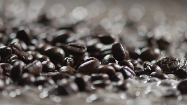 Footage of aromatic coffee beans