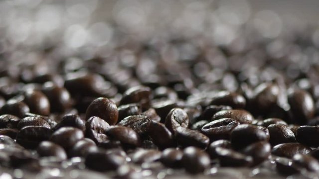 Footage of aromatic coffee beans
