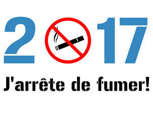 Résolution 2017, arrêt du tabac  - obrazy, fototapety, plakaty