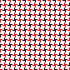 Seamless abstract red and black geometric weave pattern background