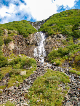 alpine mountain water stream in Switzerland