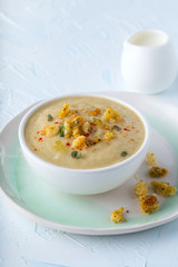 Pear and celery soup