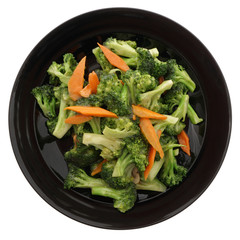 Chinese food. Fried broccoli with vegetables