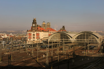 Fototapeta na wymiar Prague main railway station