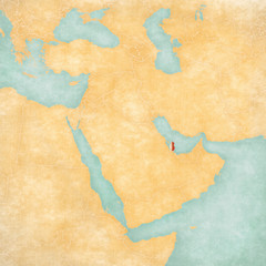 Map of Middle East - Qatar